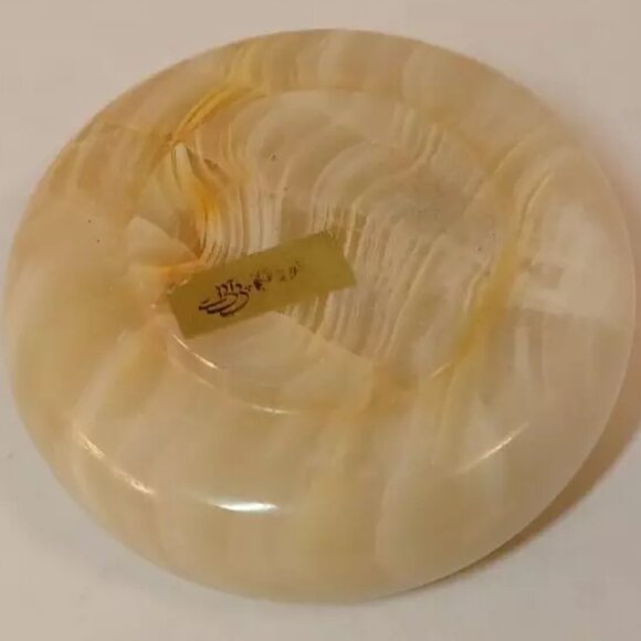 Vintage Onyx Round Marble Ashtray (Pakistan International Airlines)-NEW-Box S&H - Picture 2 of 5
